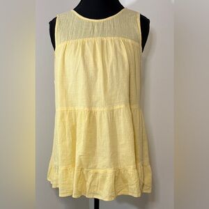 Listicle‎ Sunny Yellow Tiered Top